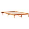 vidaXL Gultas rāmja komplekts ar sānu galdiem Vaks brūns 140 x 210 cm