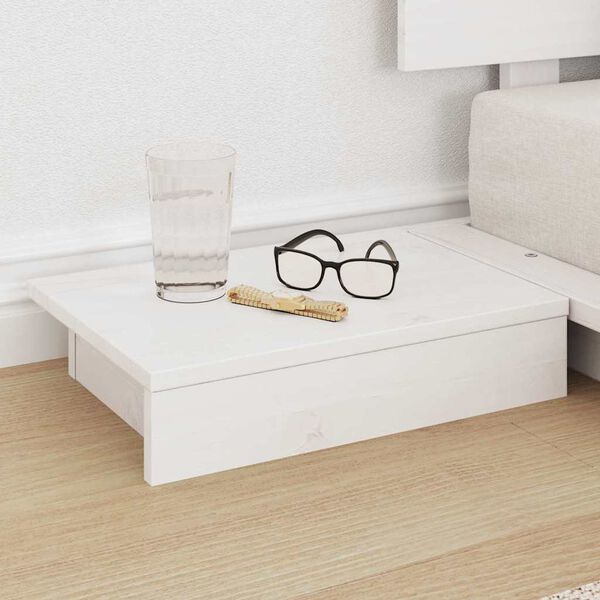 vidaXL Gultas rāmis Balts 90 x 200 cm koka