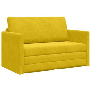 vidaXL Dīvāngulta Saulespuķu dzeltena 124 x 71 x 78 cm Samts