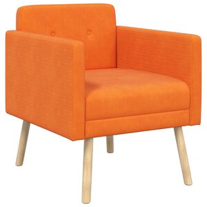 vidaXL Akcenta krēsls Oranža Korduroja audums