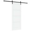 vidaXL Slīdo&scaron;ās durvis 83 x 211 cm Inženierijas koks Balta un melna