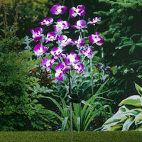 HI solārā dārza LED lampa, orhidejas forma, 75 cm