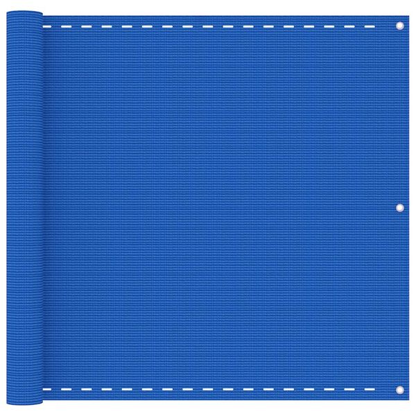 vidaXL balkona aizslietnis, 90x300 cm, zils HDPE