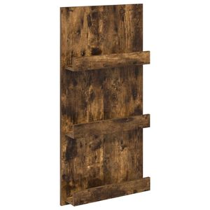 vidaXL Žurnālu statīvs Dūmaka ozols 51 x 11 x 102 cm Inženierijas koks
