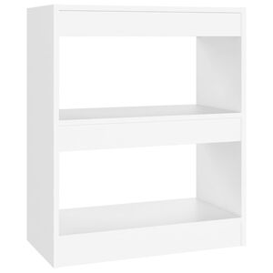 vidaXL grāmatu plaukts, aizslietnis, balts, 60x30x72 cm