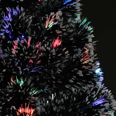vidaXL izgaismota Ziemassvētku egle ar statīvu, 240cm, optiskā šķiedra