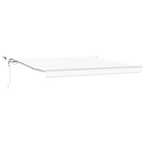 vidaXL Nolokāms markīze Balts 400 &times; 350 cm Poliesters