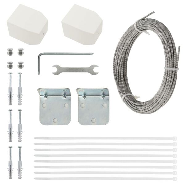 vidaXL balkona aizslietnis, 120x240 cm, sarkans oksforda audums