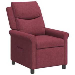 vidaXL Atzveltnes krēsls Vīna sarkans 69 x 93 x 102 cm Audums