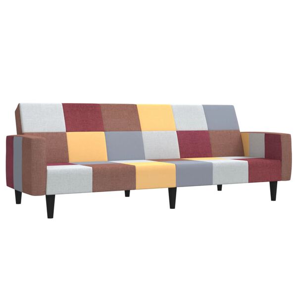 vidaXL 2-vietīga dīvāngulta, audums