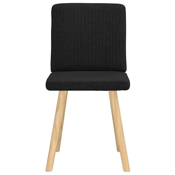 vidaXL virtuves krēsli, 2 gab., melns audums