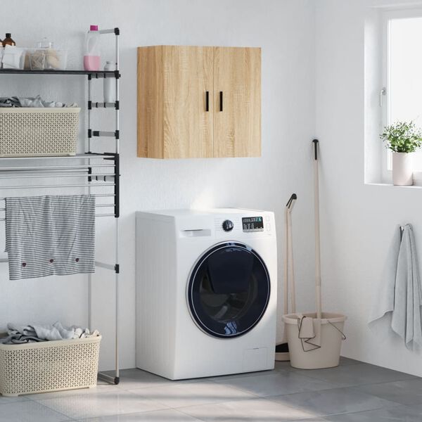 vidaXL sienas skapītis, ozolkoka, 60x31x60 cm, inženierijas koks