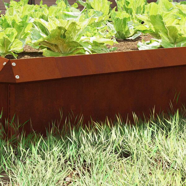 vidaXL Kāpuru žogs Rūsa 50 x 3,5 x 25 cm Novecināts tērauds