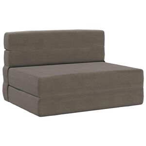 vidaXL Salokāms dīvāngulta Gai&scaron;i pelēka 70 x 80 x 60 cm Audums