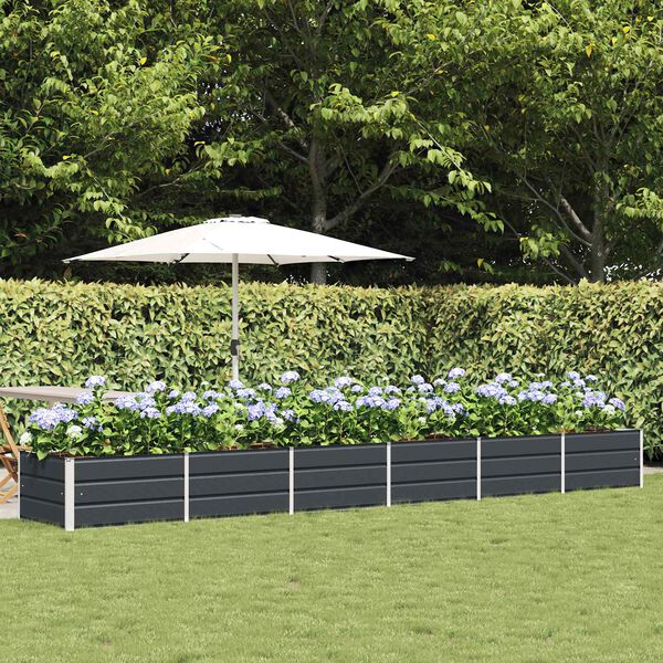 vidaXL Puķu kaste Antracīts 480 x 80 x 45 cm Tērauds