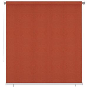 vidaXL āra ruļļu žalūzijas, 220x230 cm, sarkanbrūnas, HDPE