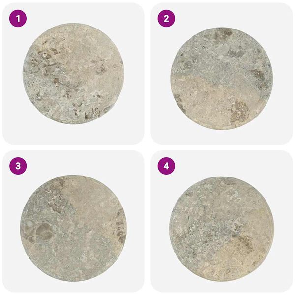 vidaXL galda virsma, &Oslash;50x2,5 cm, pelēks marmors