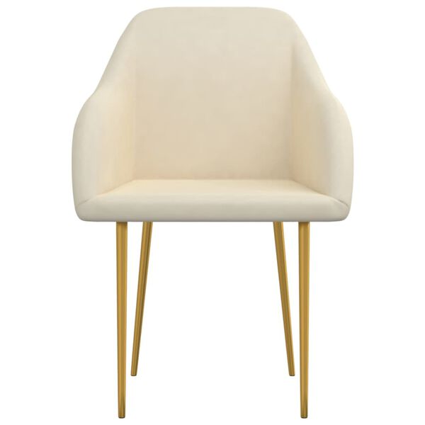 vidaXL virtuves krēsli, 4 gab., krēmkrāsas samts