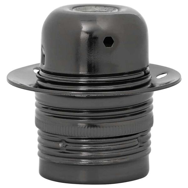 vidaXL Lampu turētāji 2 gab Glossy Black E27