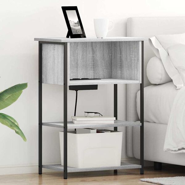 vidaXL Nakts skapītis Pelēks Sonoma 55 x 31 x 76 cm Inženierijas koks