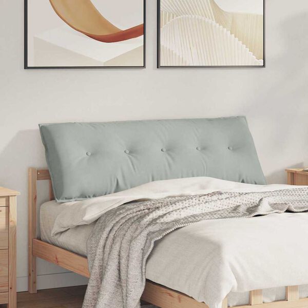 vidaXL Atpakaļ spilvens Gai&scaron;i pelēks 140 x 50 cm Korduroja audums