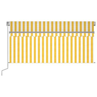 vidaXL izvelkama markīze ar žalūziju un LED, 3x2,5 m, dzelteni balta