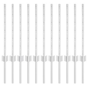 vidaXL Žoga āķis 11 pcs Sudraba 60 cm Tērauds