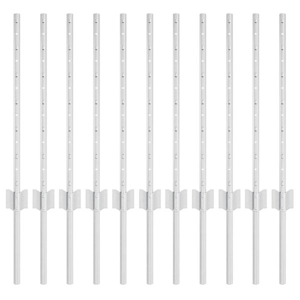 vidaXL Žoga āķis 11 pcs Sudraba 60 cm Tērauds