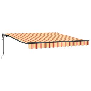 vidaXL Izvelkams jumtiņ&scaron; Dzeltena un oranža 350 x 250 cm