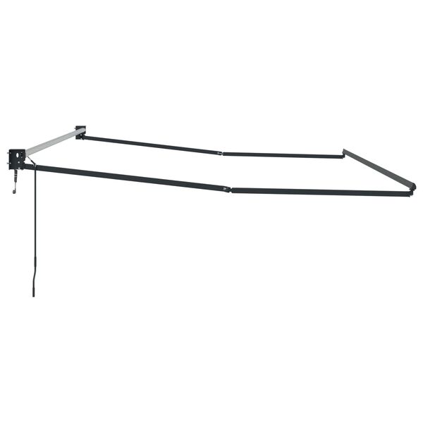 vidaXL Elektriskā izvelkamā nojumes rāmja Antracīts 4 x 2 m Alumīnijs