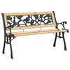 vidaXL Dārza sols ar spilvenu Brūna 116 x 54 x 73 cm koka