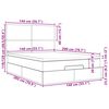 vidaXL Osmaņu gultas rāmis ar matrača tum&scaron;i pelēks 140x200cm audums