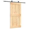vidaXL Slīdo&scaron;ās durvis Dabiska un melna 100 x 210 cm