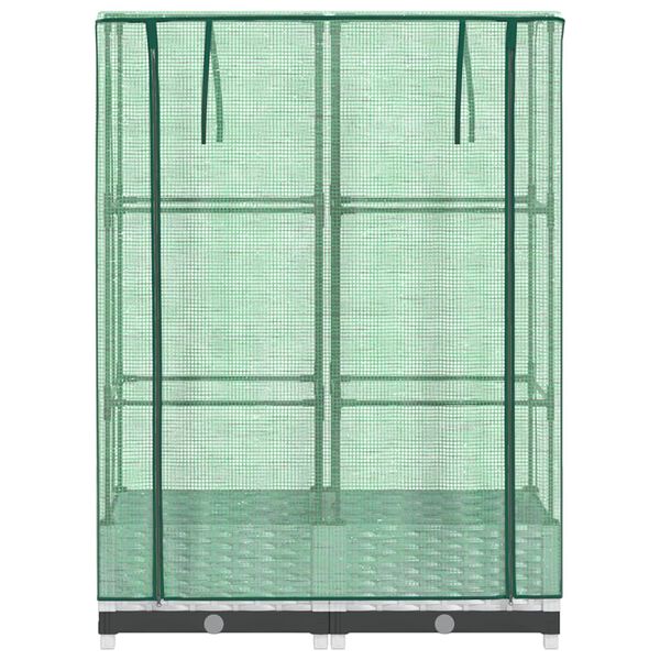 vidaXL paaugstināta puķu kaste ar pārsegu, 80x40x123 cm