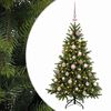 vidaXL Mākslīgā Ziemassvētku egle ar bumbiņu 150 cm 150 LED