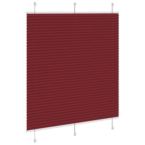vidaXL kroku žalūzija Bordo sarkana 115x150 cm auduma platums 114,4 cm