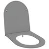 vidaXL Tualetes sēdeklis Pelēka 47 x 36 x 3,4 cm Duroplast