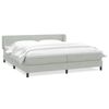 vidaXL Box Spring Gulta ar matračiem Gai&scaron;i pelēks 180x210 cm samts