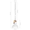 vidaXL griestu lampa, industriāls dizains, balta, 25 W, 32 cm, E27