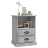 vidaXL naktsskapī&scaron;i, 2 gab., pelēki, 43x36x60 cm