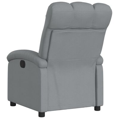 vidaXL atpūtas krēsls, atgāžams, gaiši pelēks audums