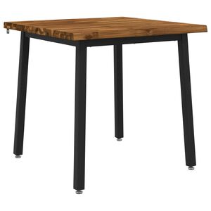 vidaXL 60 x 55 x 75 cm Cietā akācijas koks Dabiska un melna Taisnstūra