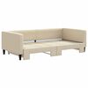 vidaXL izvelkams dīvāns, krēmkrāsas, 100x200 cm, audums