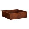 vidaXL Ugunskura gredzens Rūsa 90 x 90 x 25 cm Novecināts tērauds