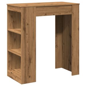 vidaXL bāra galds ar plauktiem, koka krāsa, 95x47x103,5 cm