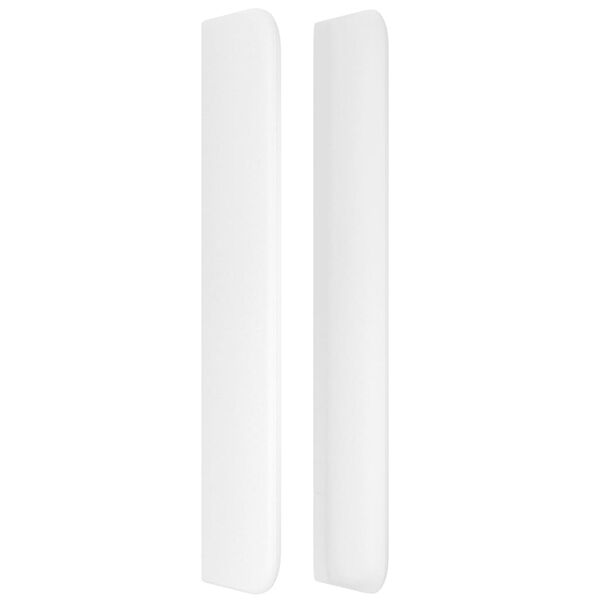 vidaXL galvgalis ar malām, 203x16x118/128 cm, balta mākslīgā āda