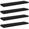 vidaXL sienas plaukti, 4 gab., melni, 90x23,5x3,8 cm, MDF