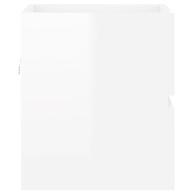 vidaXL izlietnes skapītis, spīdīgi balts, 41x38,5x45 cm, skaidu plātne