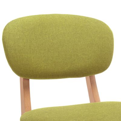 vidaXL bāra krēsli, 2 gab., zaļš audums