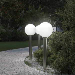 vidaXL stabveida gaismekļi, 3 gab., 80 cm, nerūsējo&scaron;ais tērauds, IP44